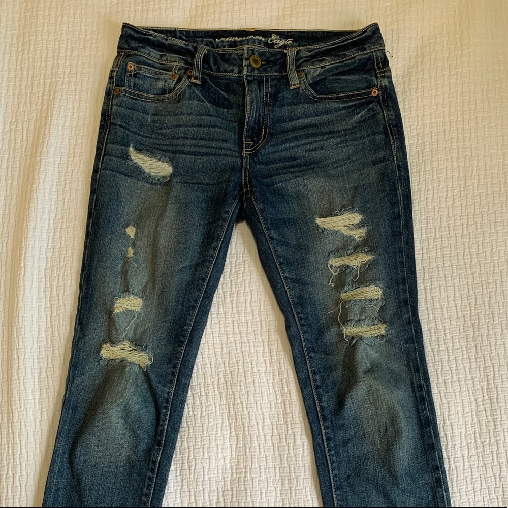 Distressed American Eagle Jeans
